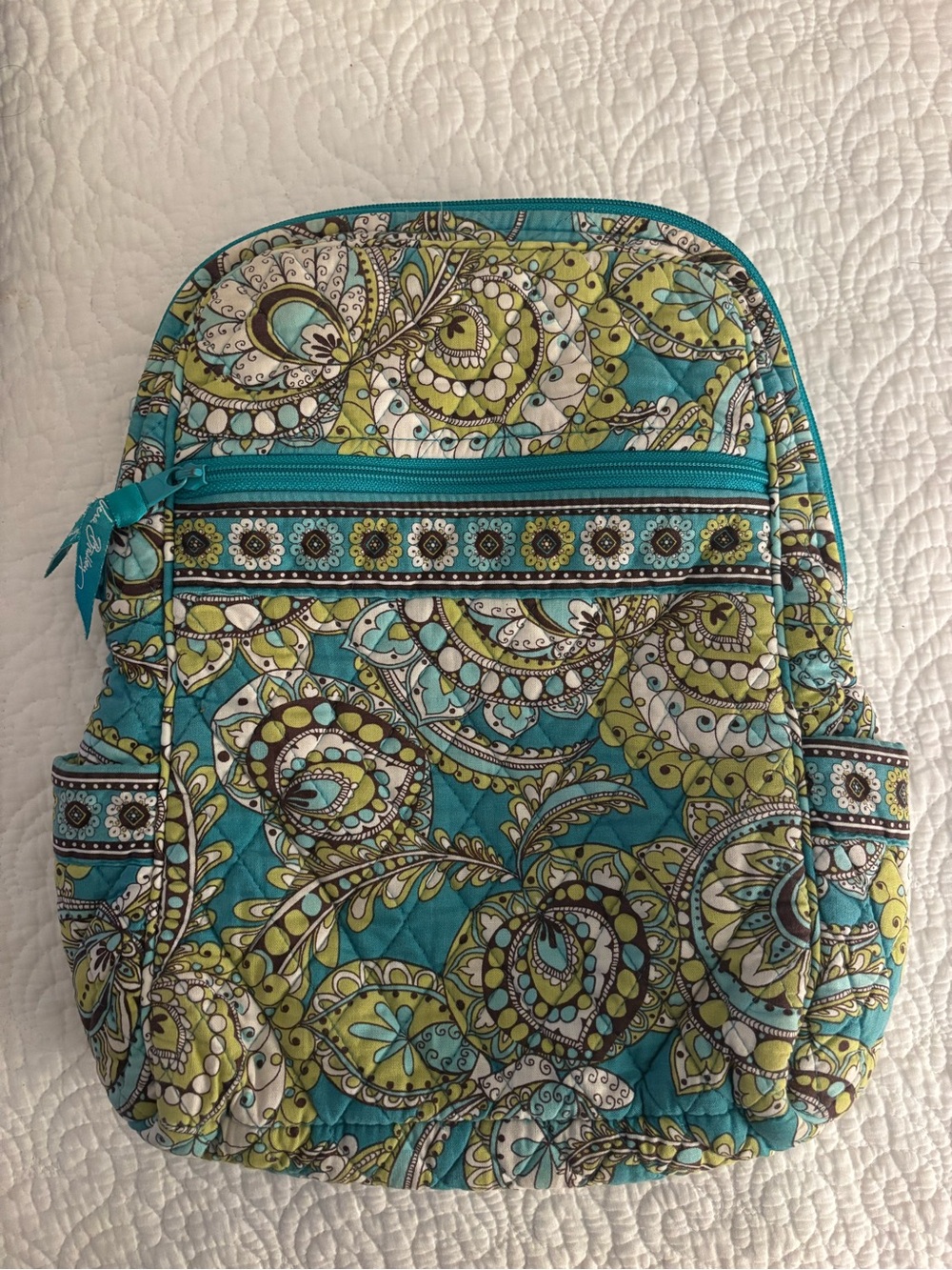 Vera Bradley, Blue & Green Quilted Backpack